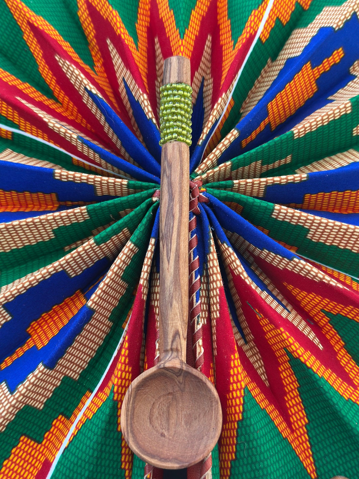 Green Market Groove Beaded Spoon