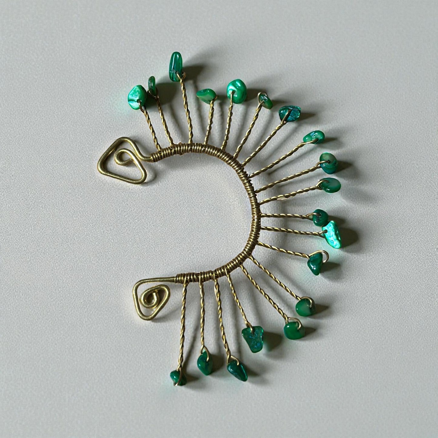 Emerald Aura Ear Cuff – Left Ear