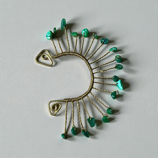 Emerald Aura Ear Cuff – Left Ear