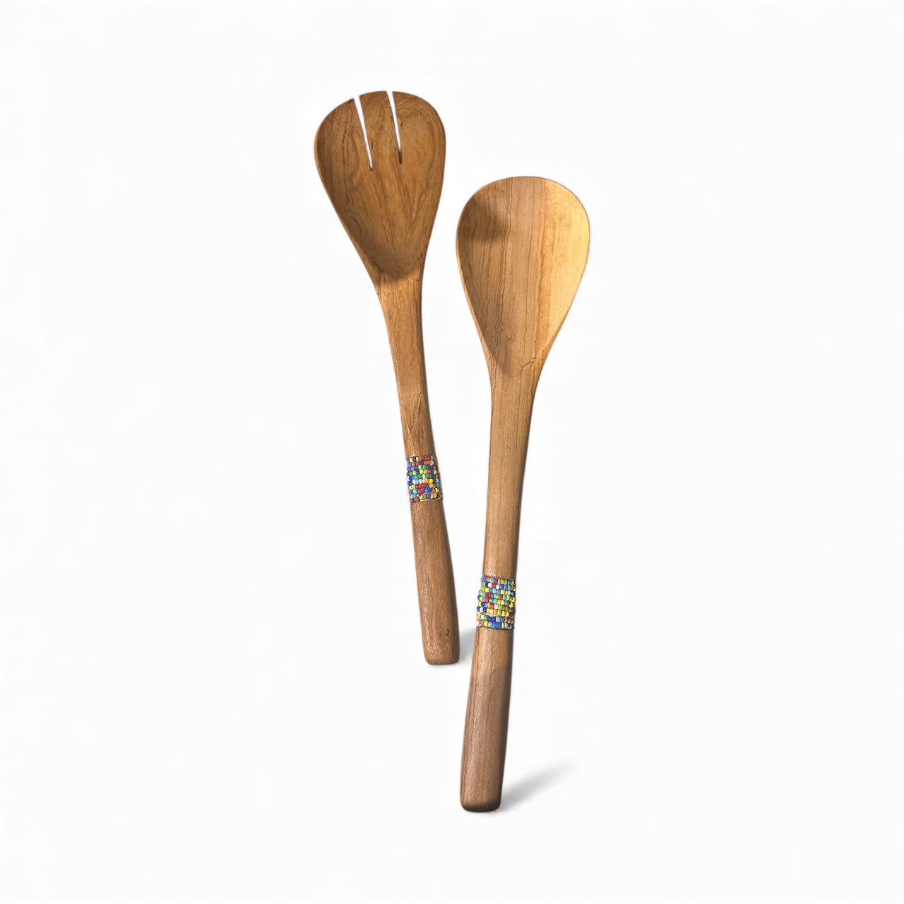 Kijani Harmony Beaded Salad Server Set