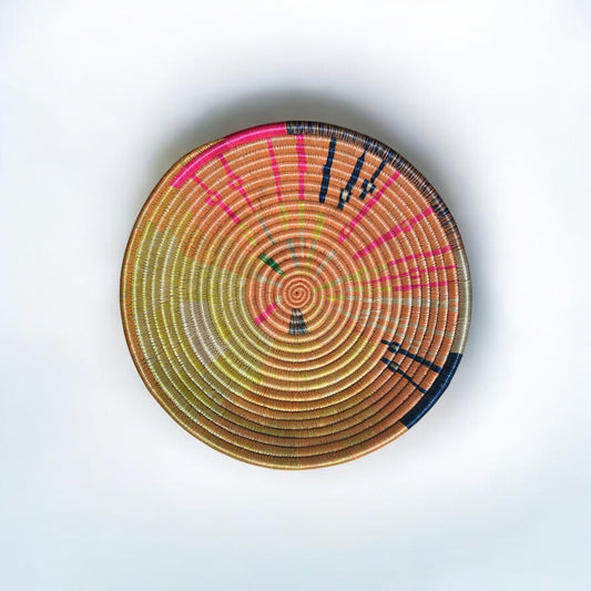Blush Horizon Woven Basket