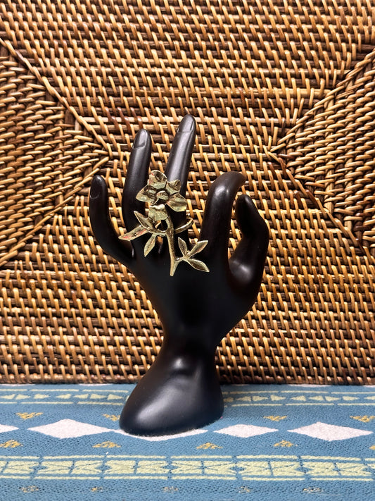 Flora Blossom Brass Ring