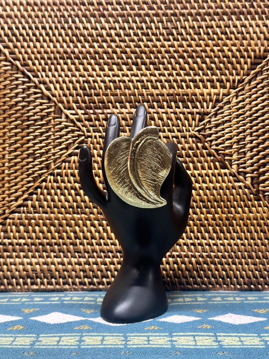 Double Petal Brass Ring