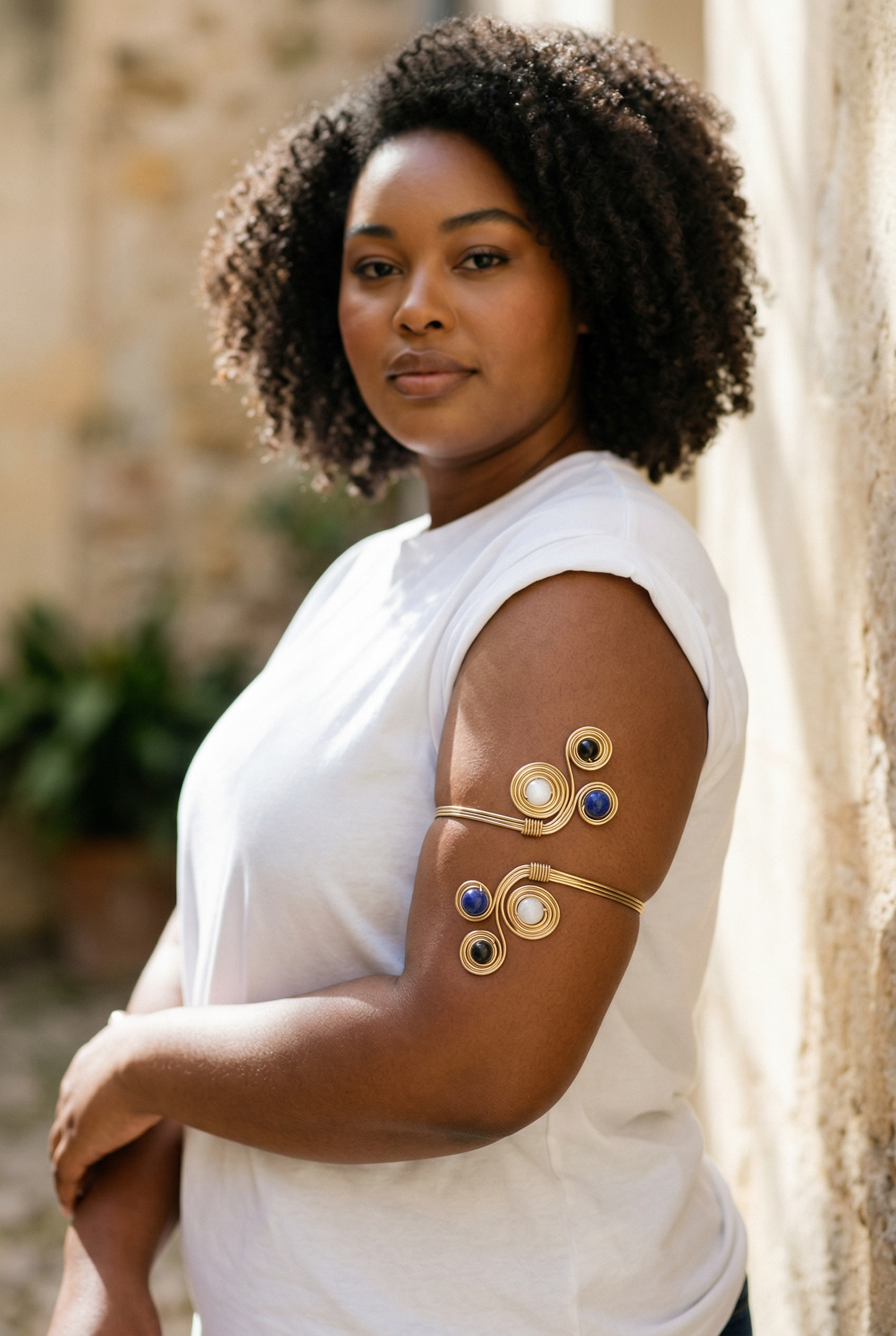 AdornHer Royal Sapphire Flow Arm Cuff