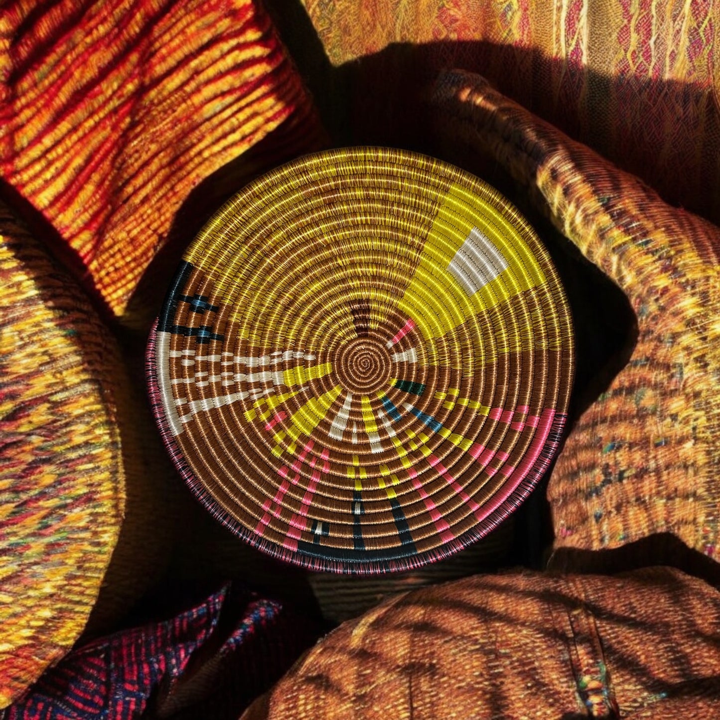 Sunlit Whispers Woven Basket
