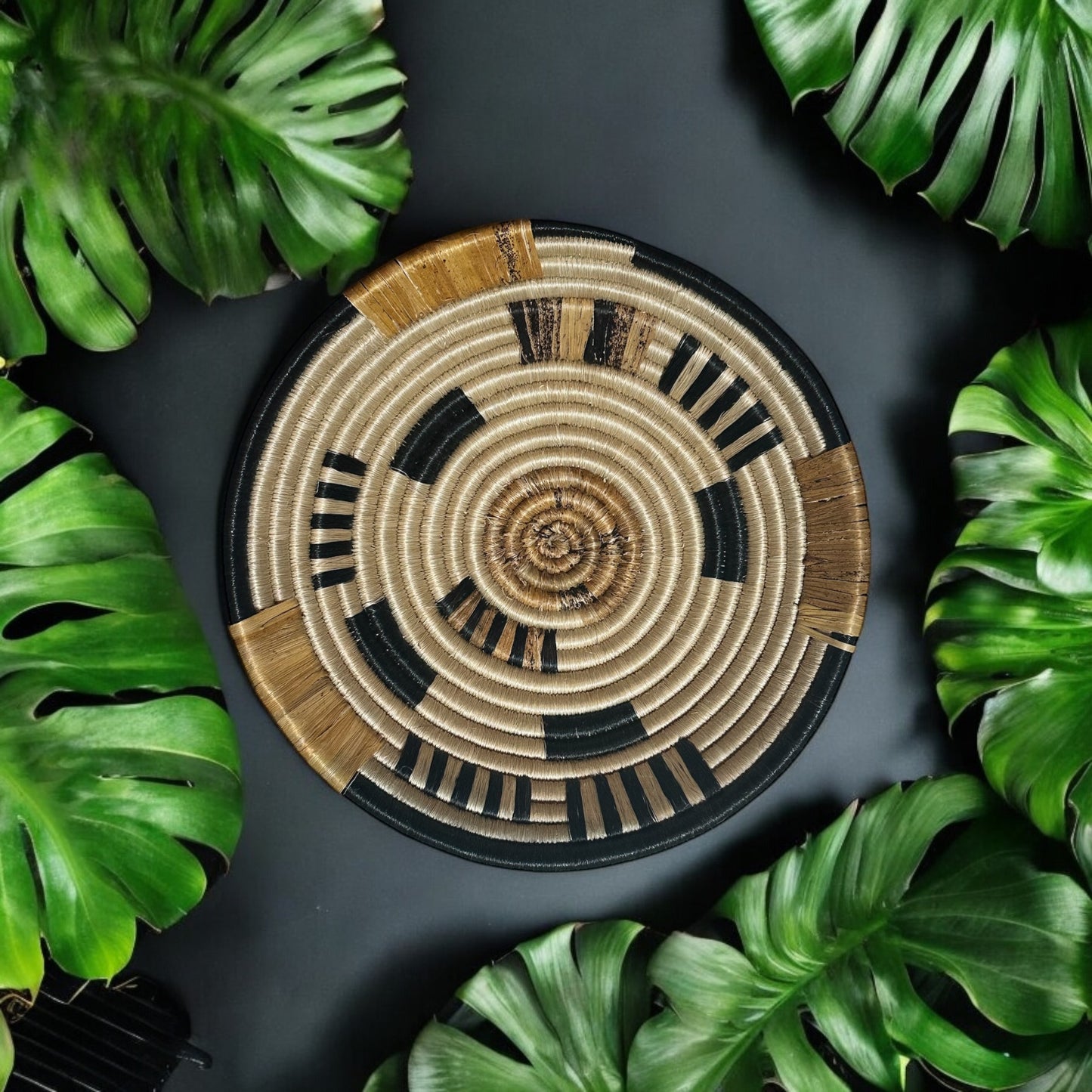 Monochrome Serenade Woven Basket