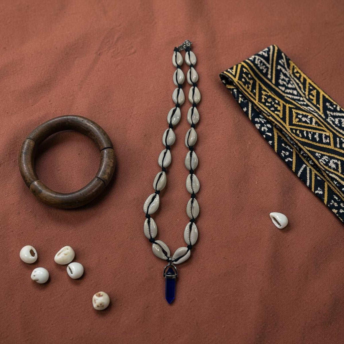 Blue Serenity Cowrie Necklace