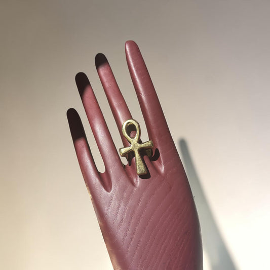 Eternal Ankh Brass Ring