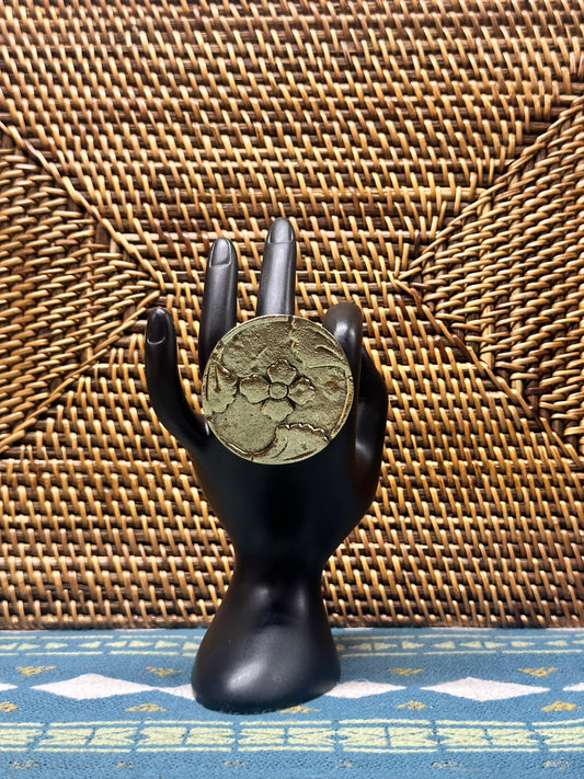 Moon Blossom Brass Ring