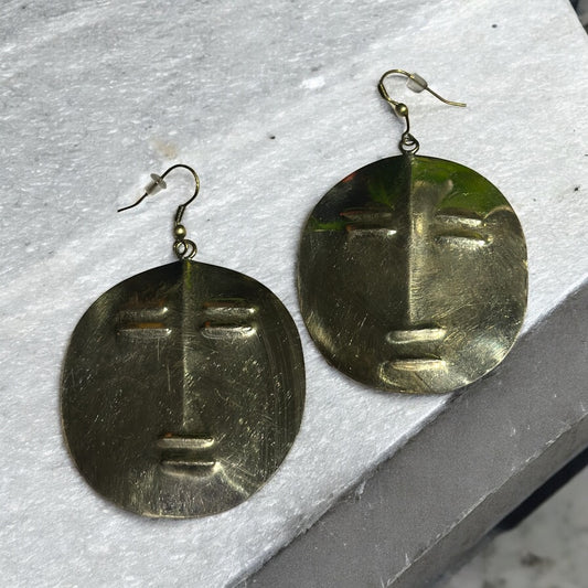 Golden Mask Earrings