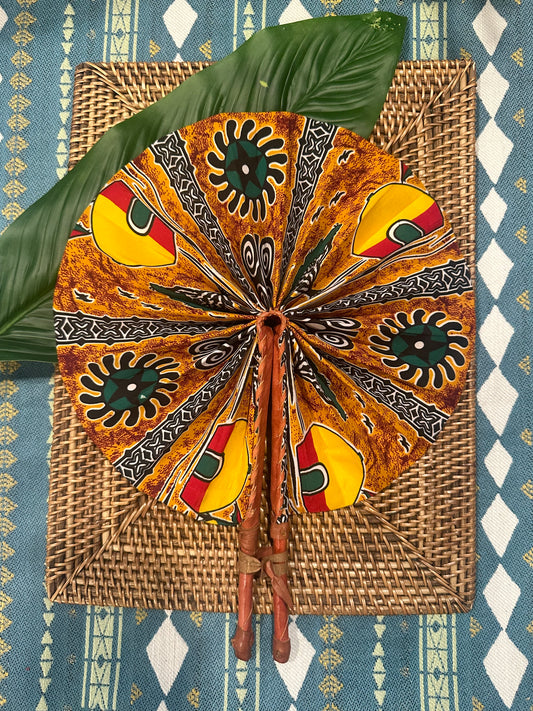 Kofi Rich Mosaic Ankara Folding Fan