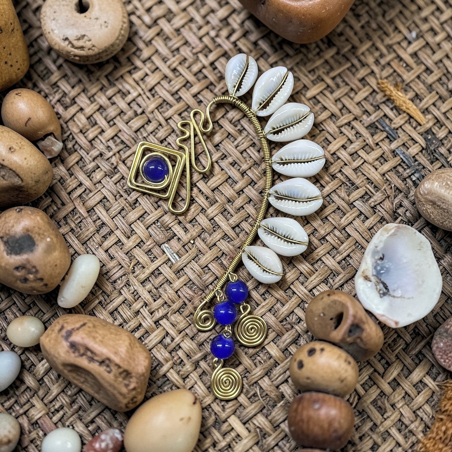 AdornHer “Deep Sea Energy” Cowrie Ear Cuff (Left Ear)