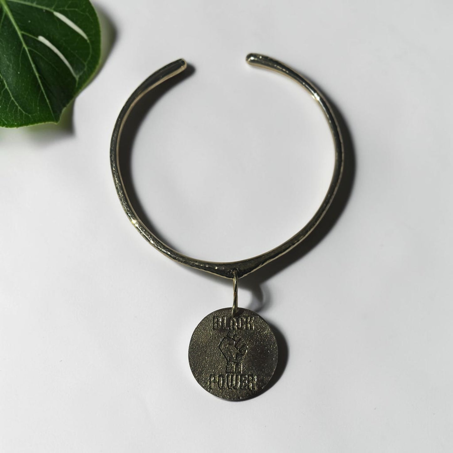 Full Circle Black Power Brass Necklace (Exclusive Design)