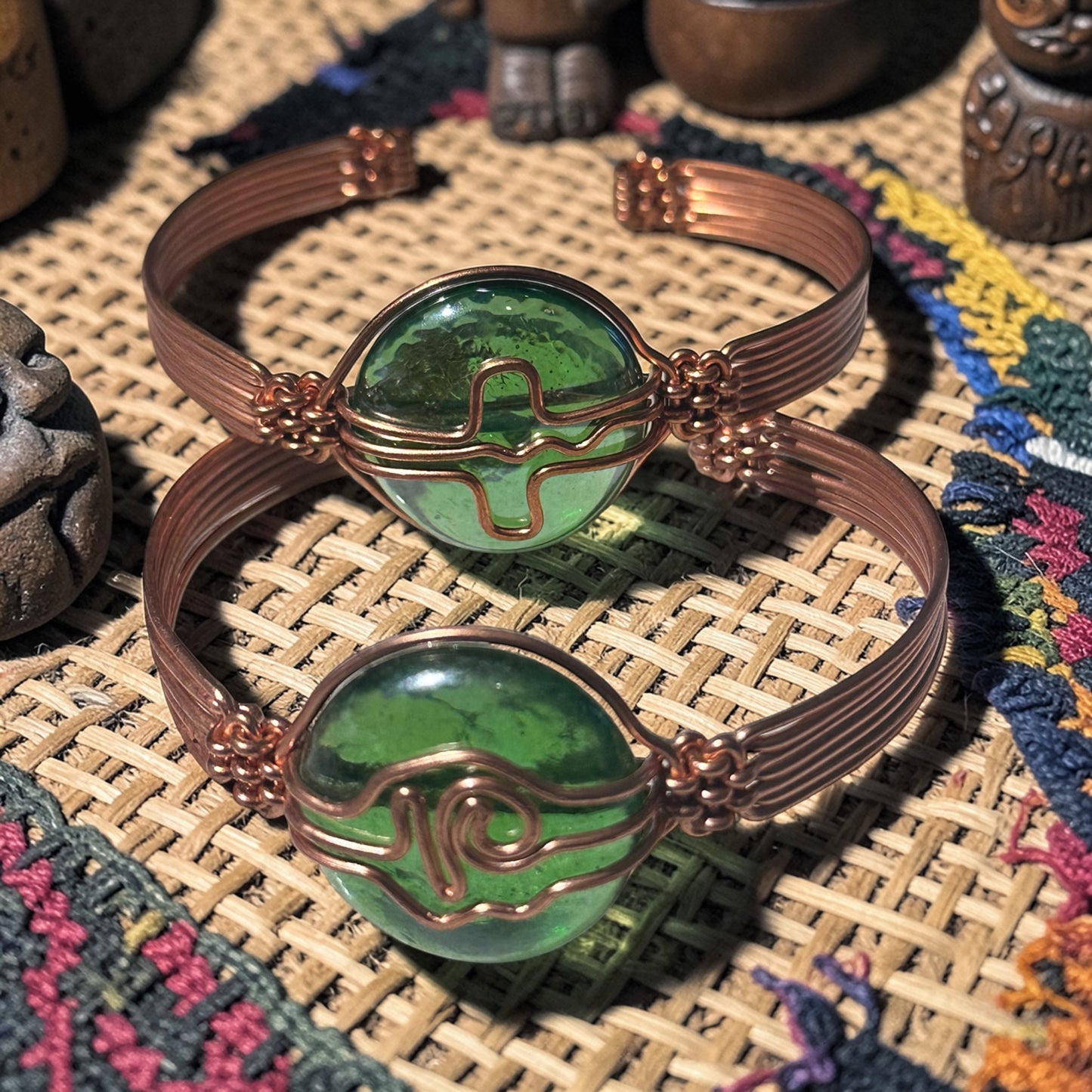 AdornHer Emerald Energy Copper Bracelet