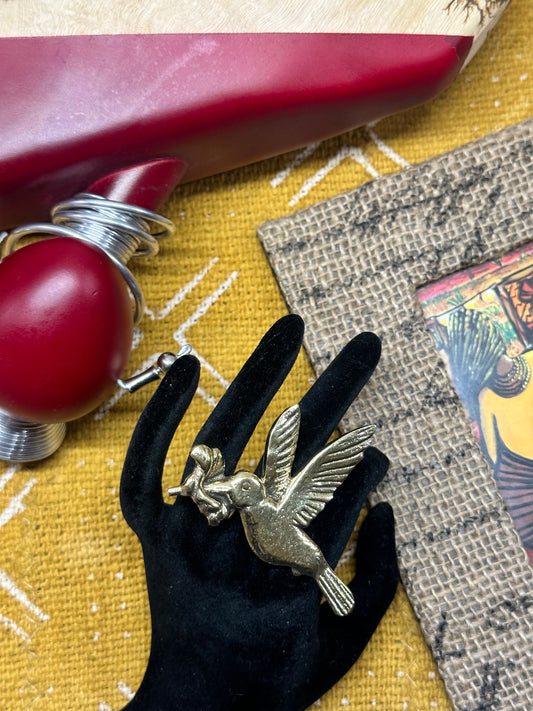 Soaring Hummingbird Ring
