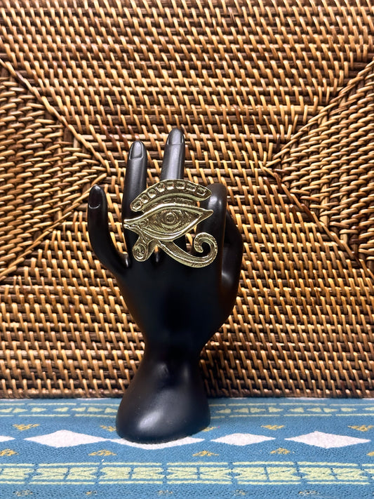 Eye of Horus Protection Brass Ring