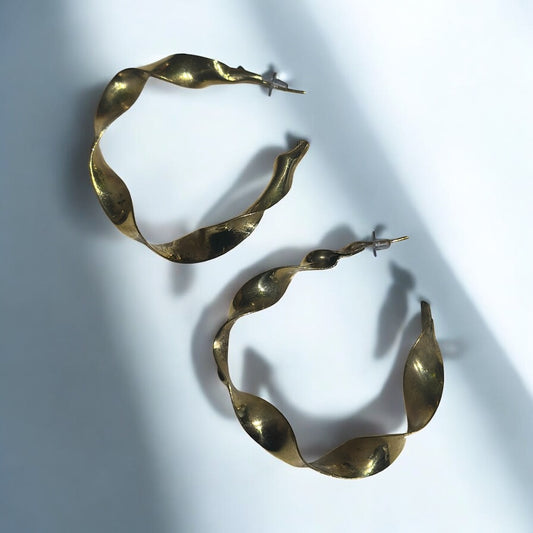Golden Currents Earrings