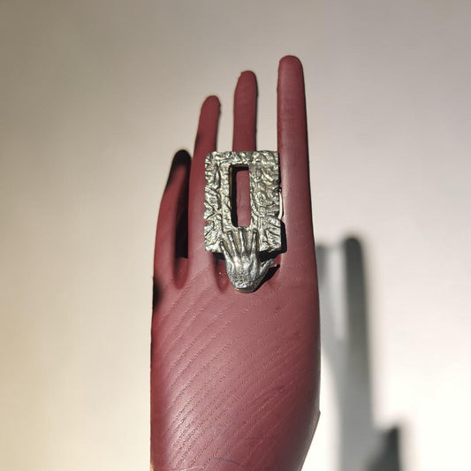 Rectangle Passage Silver Ring