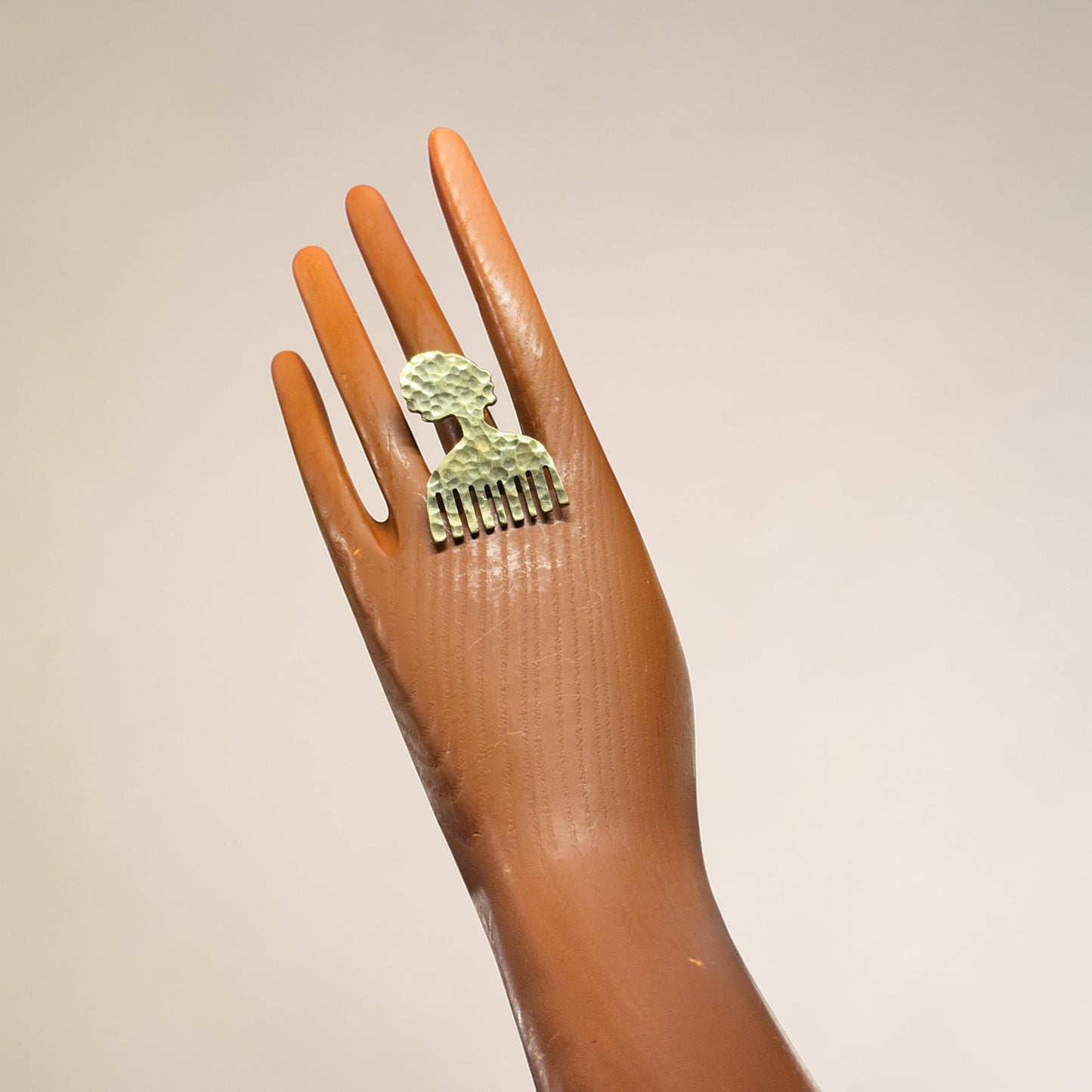 Royal Crown Comb Brass Ring