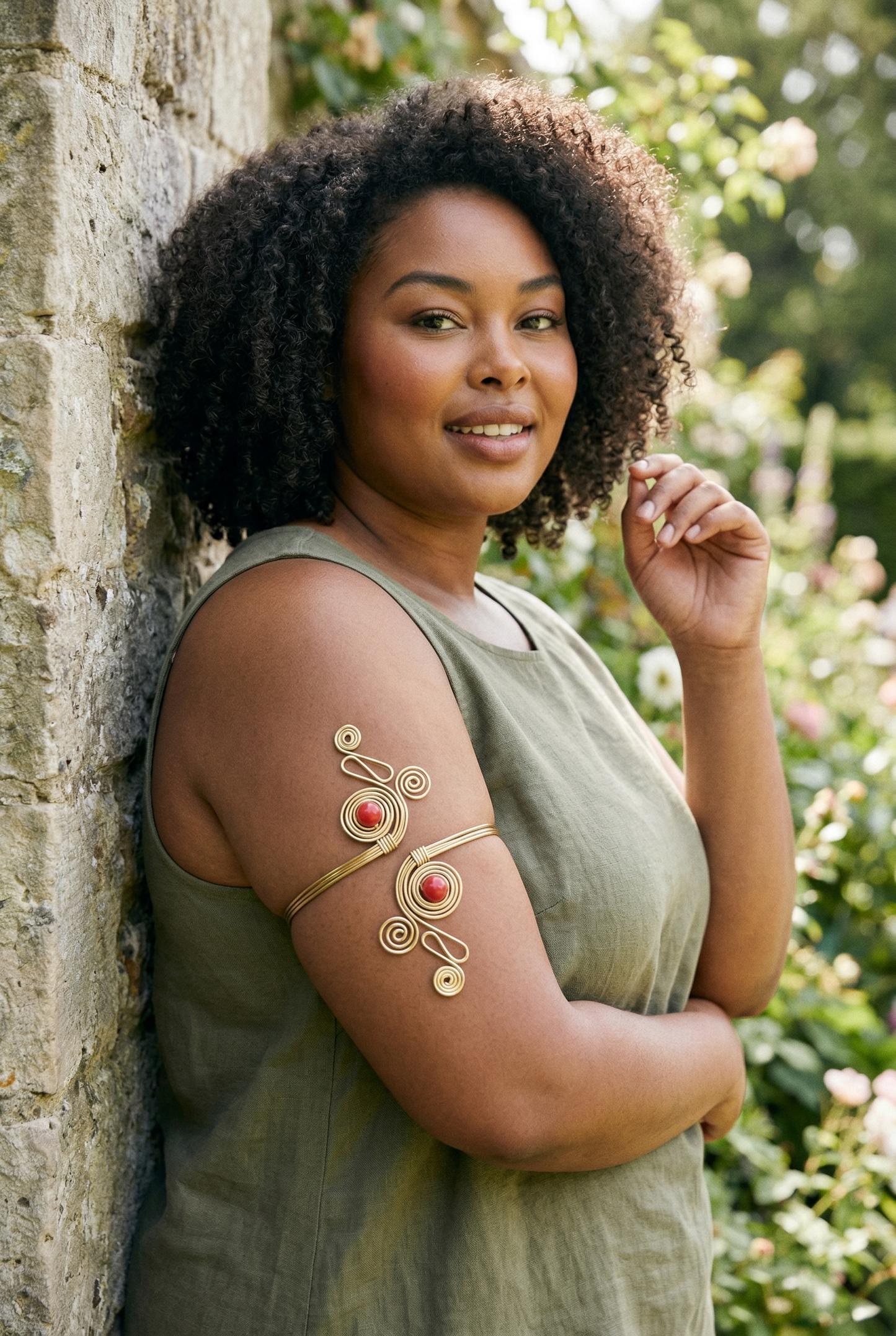 AdornHer Spiral Flame Arm Cuff