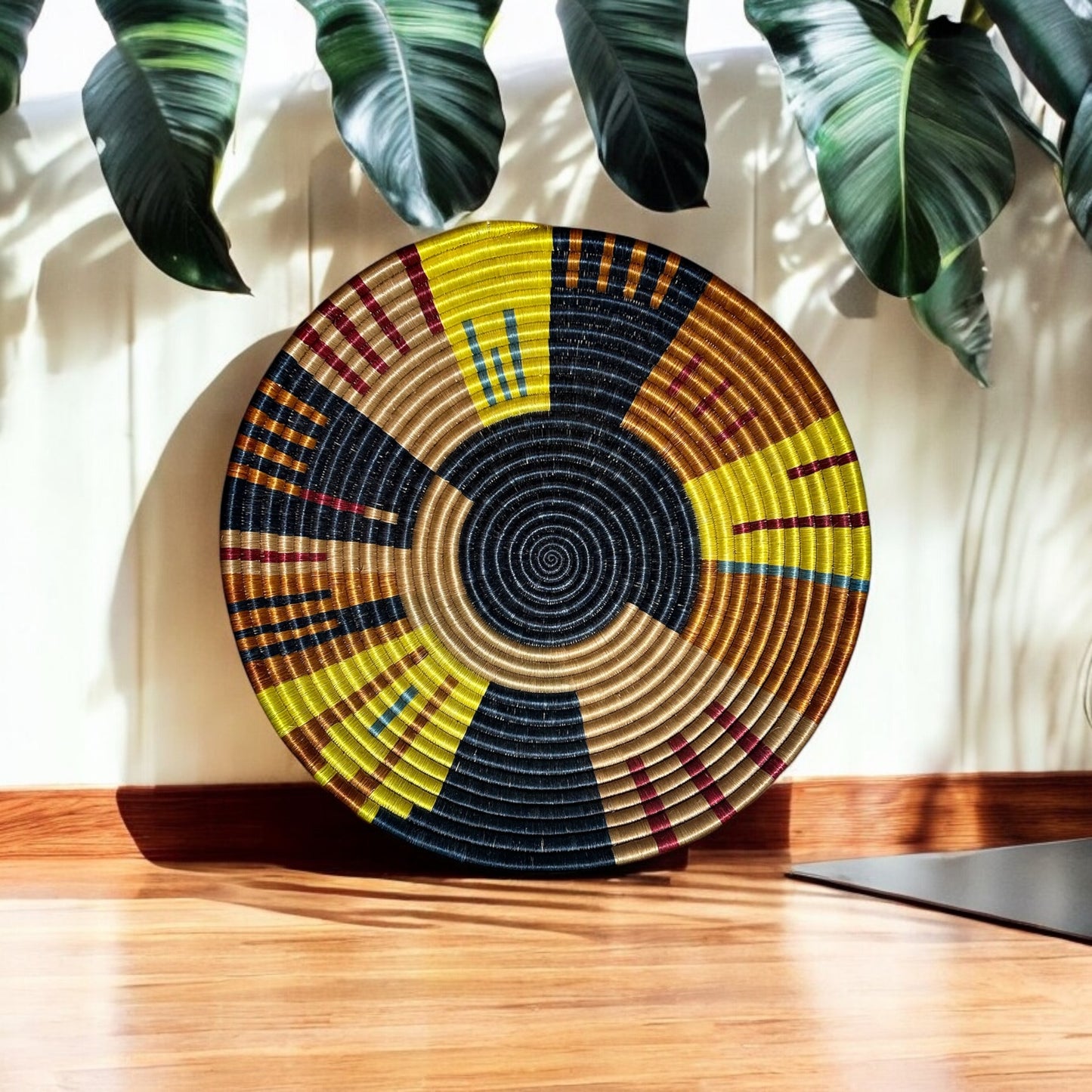 Golden Harmony Woven Basket (Large)