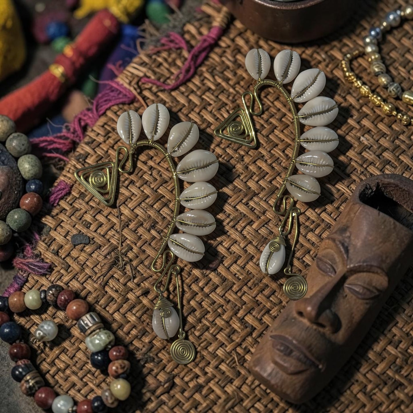 AdornHer “Ancestral Path” Cowrie Ear Cuff (Left Ear)
