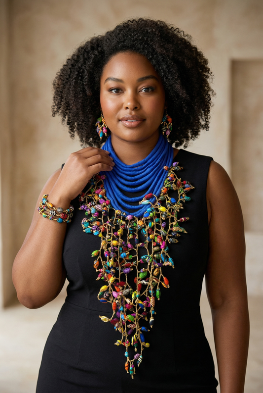 Presence in Motion — Blue Statement Adornment