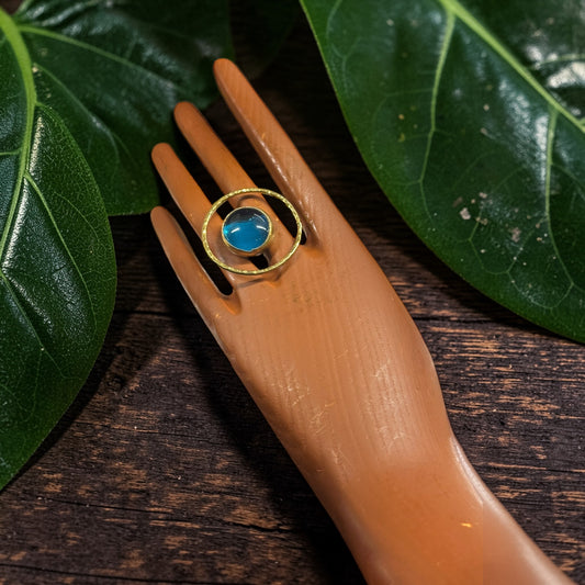 Ocean Halo Brass Ring