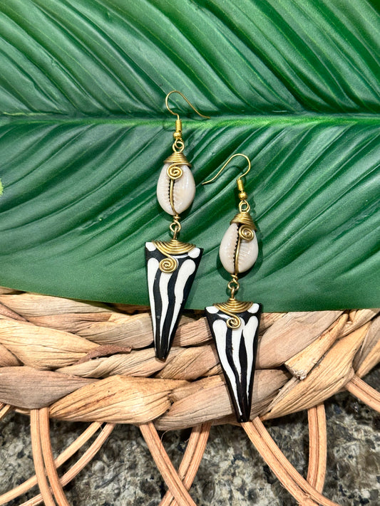 Safari Cowrie Shell Earrings