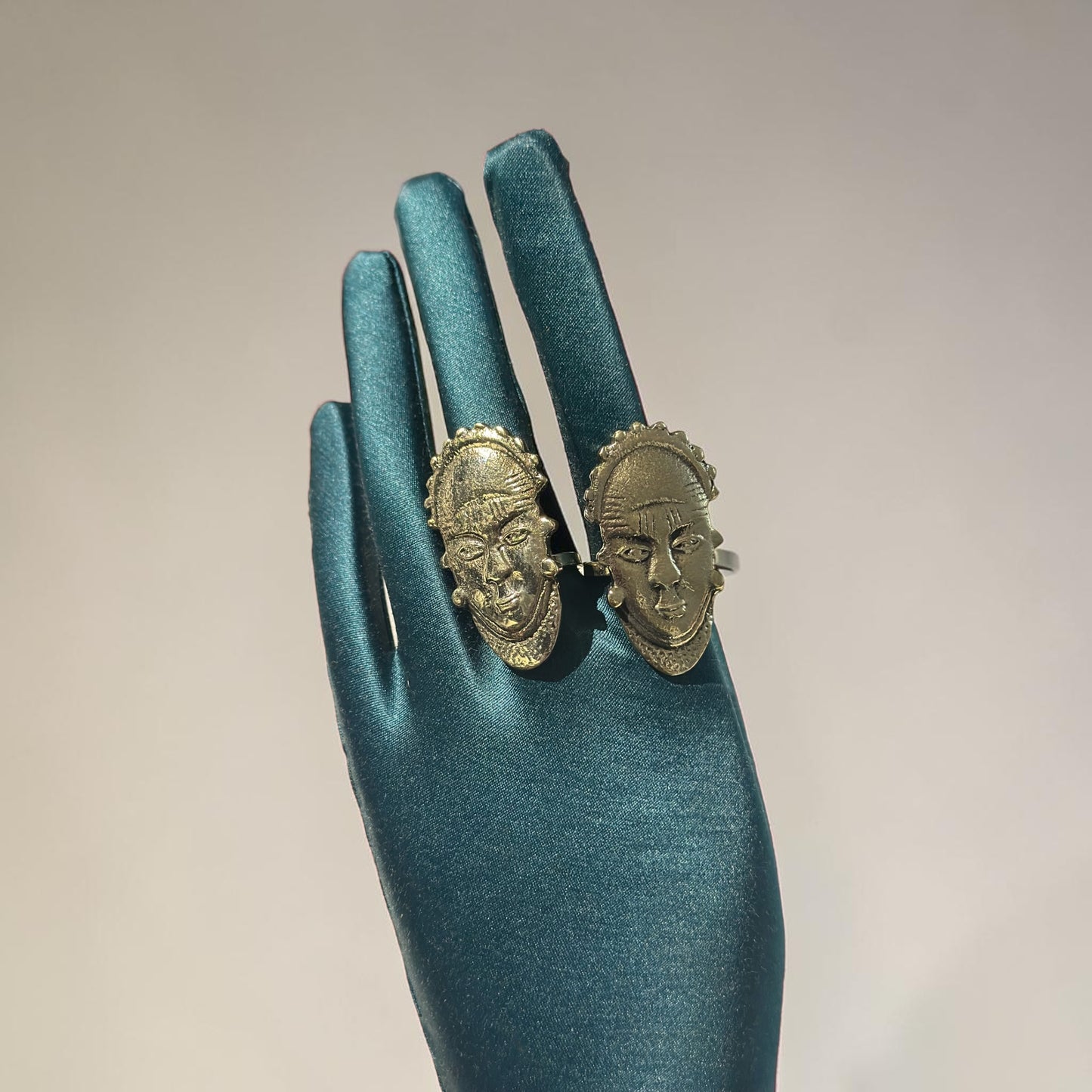 Ancestral Face Brass Ring