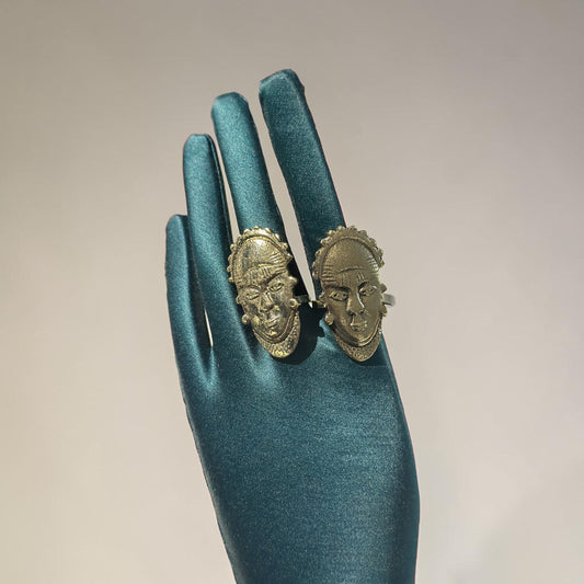 Ancestral Face Brass Ring