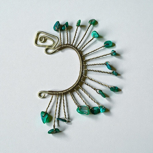 Emerald Aura Ear Cuff Style 2 – Left Ear