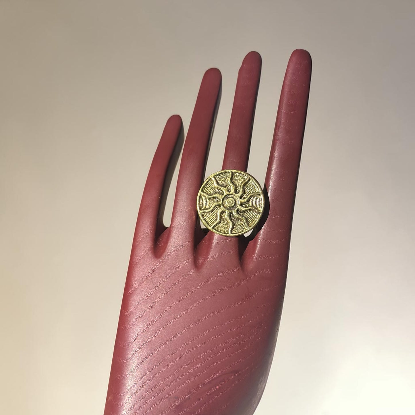 Radiant Sun Brass Ring