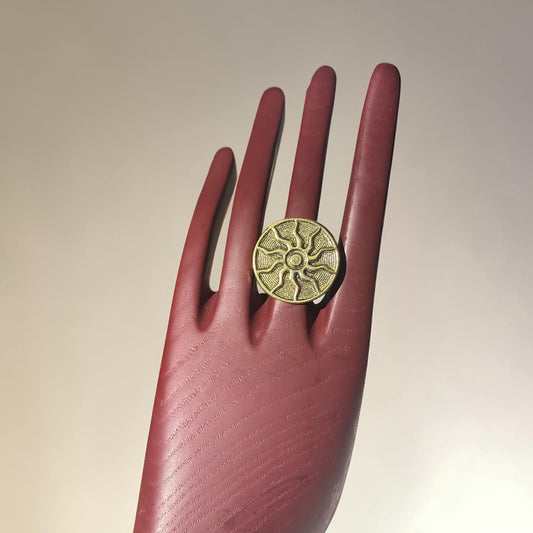 Radiant Sun Brass Ring