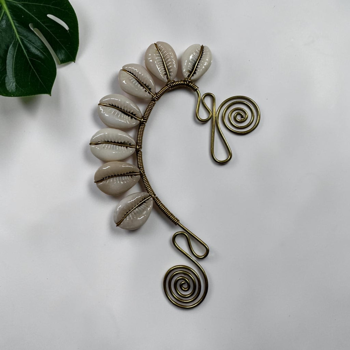 AdornHer “Sacred Rhythm” Cowrie Ear Cuff (Right Ear)