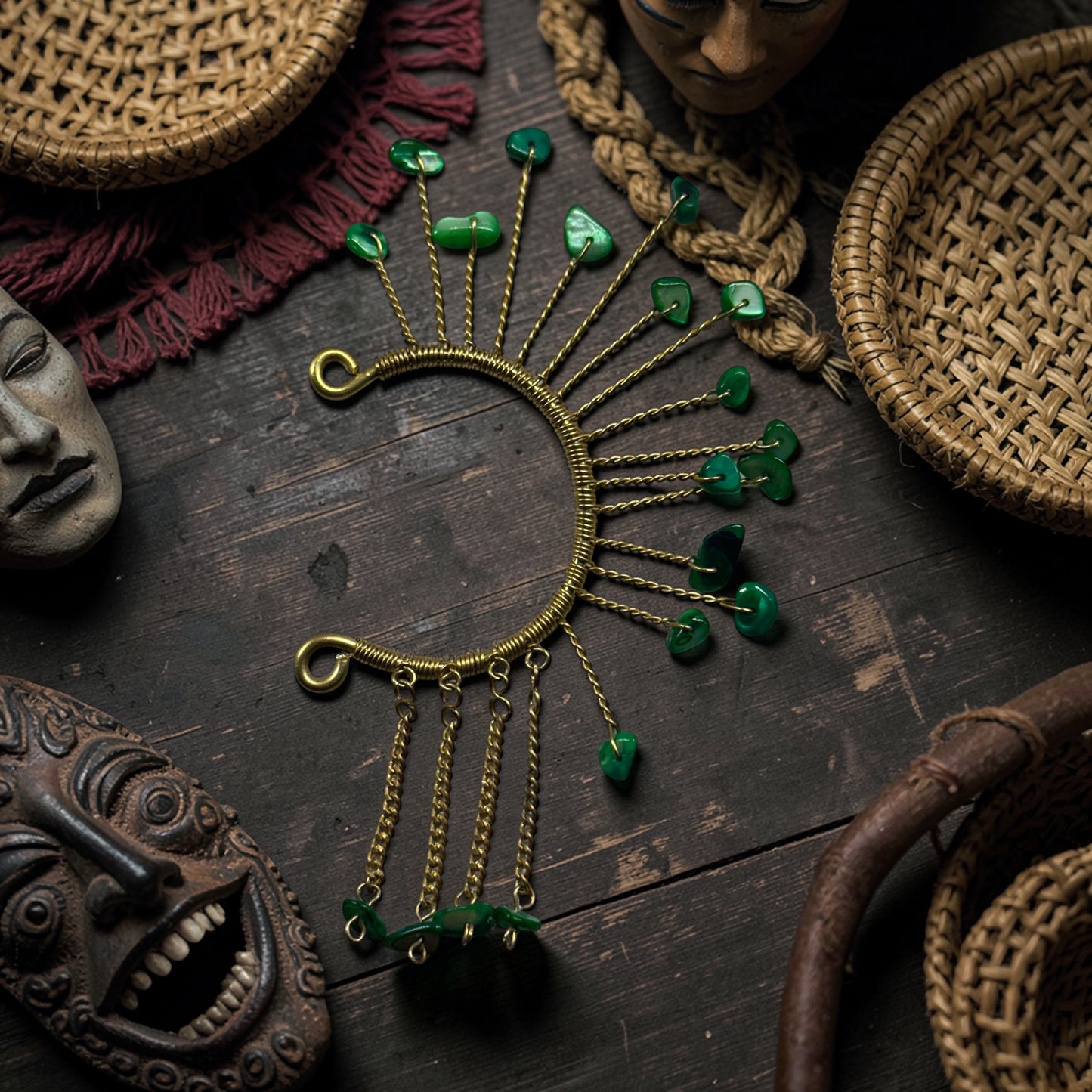 AdornHer “Emerald Dynasty” Ear Cuff