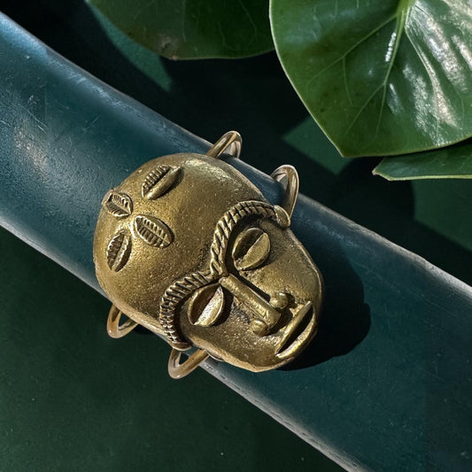Faces of the Divine Brass Cuff — “Keeper of Abundance”
