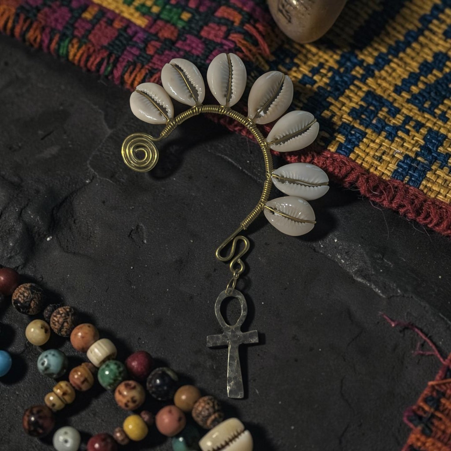 AdornHer “Eternal Essence” Cowrie Ear Cuff (Left Ear)