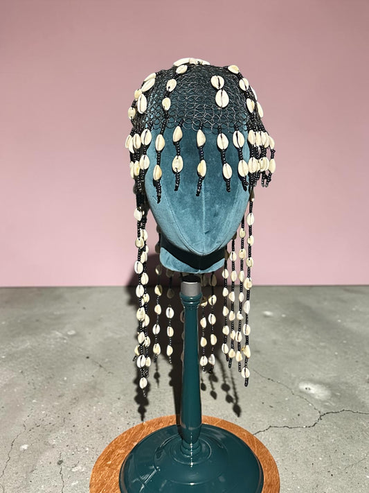 Midnight Ritual Cowrie Shell Headpiece
