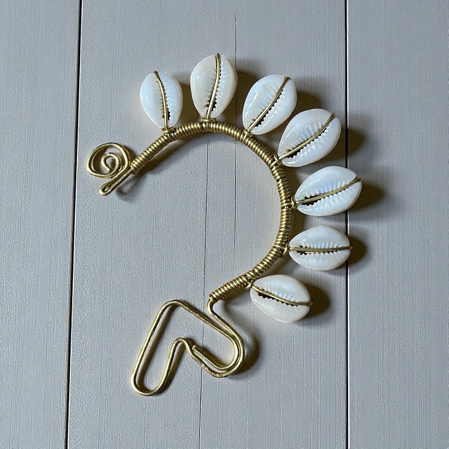 Cowrie Heart Empress Ear Cuff – Left Ear
