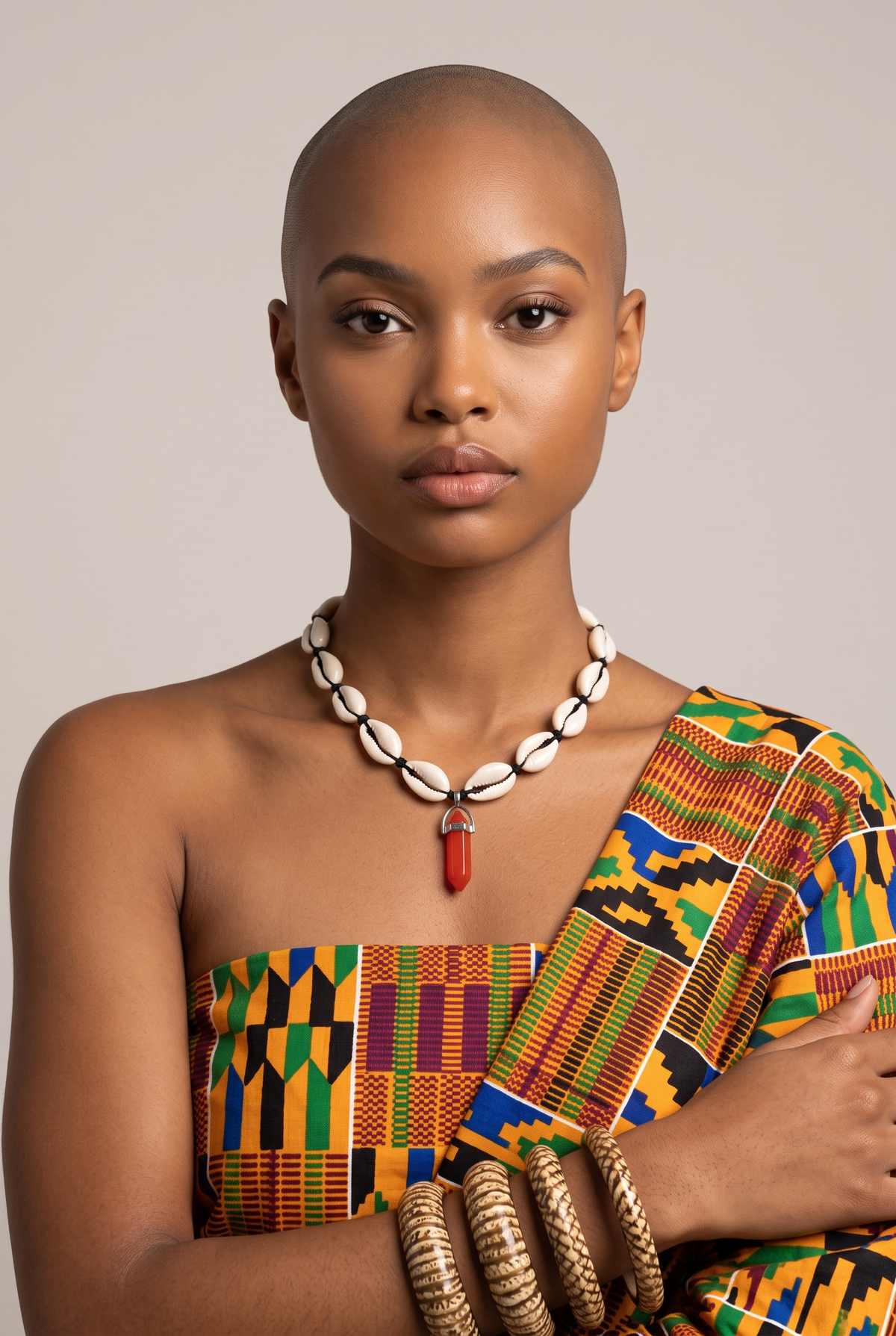 Sacred Ember Cowrie Necklace