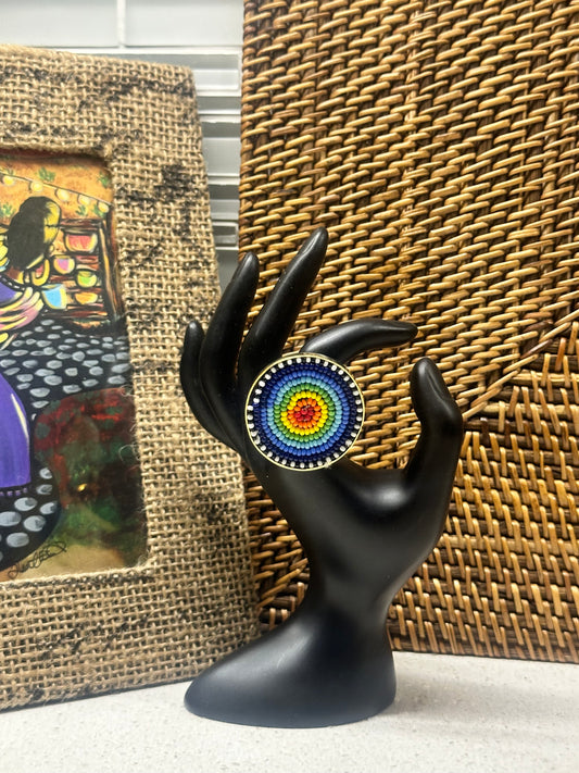 Umoja Horizon Beaded Brass Ring