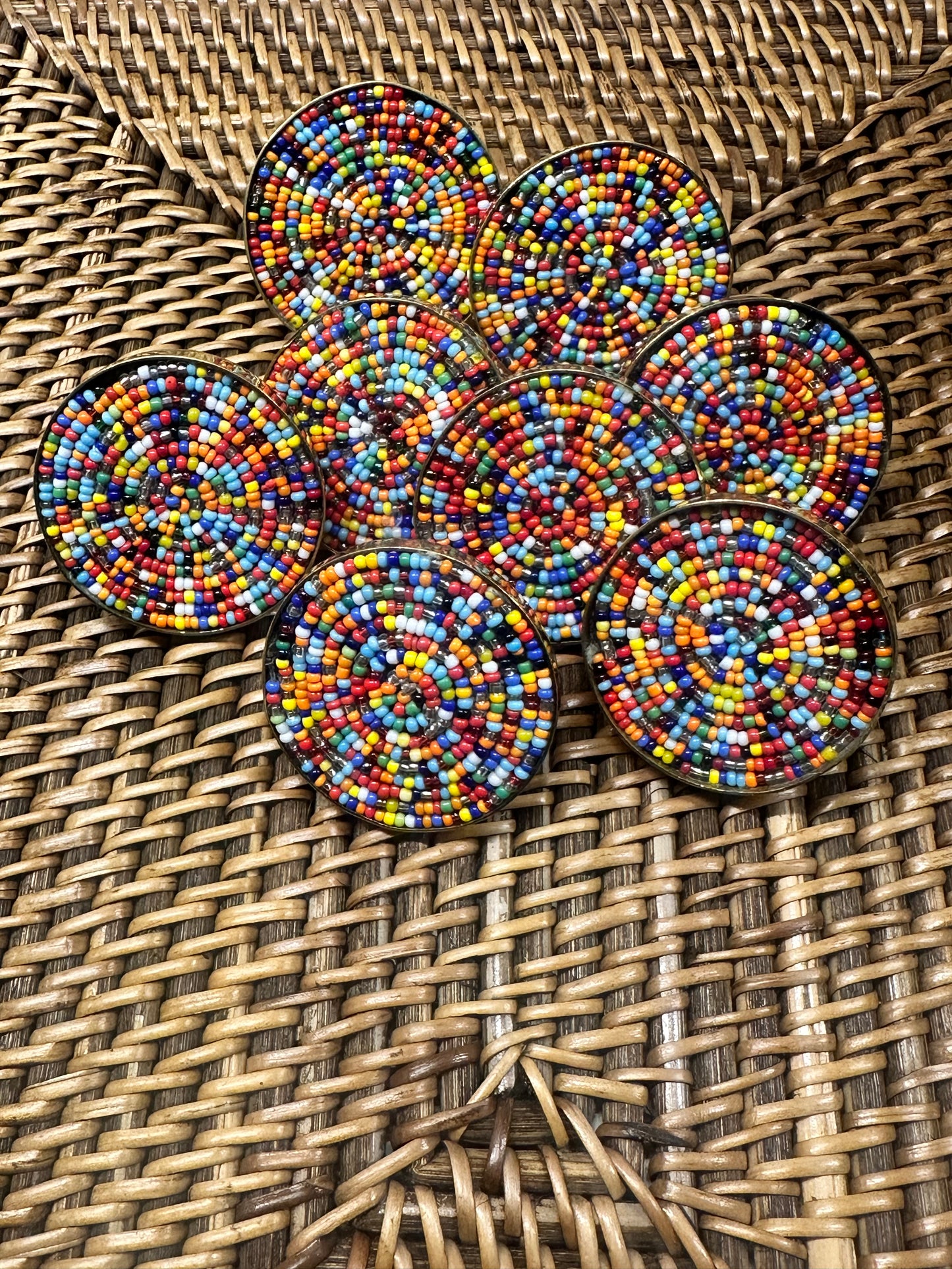 Umoja Rainbow Beaded Brass Ring