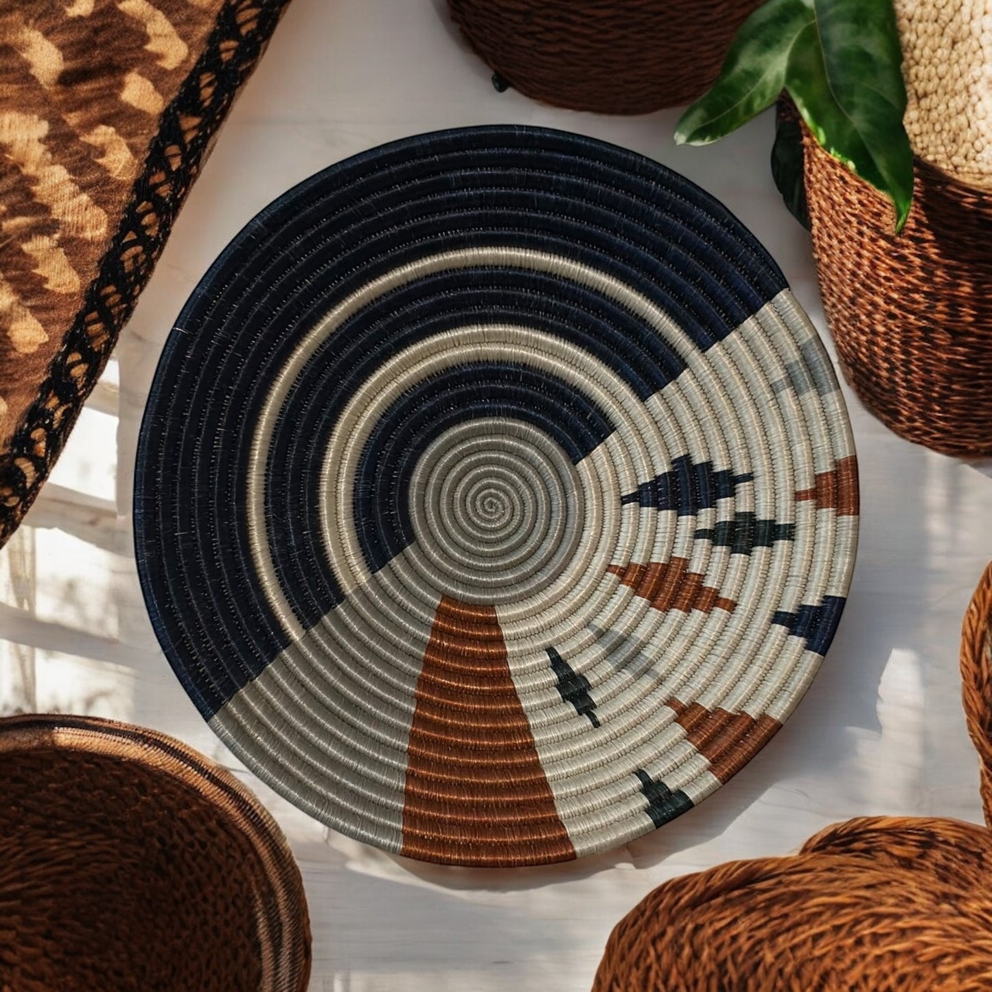Sunset Reverie Woven Basket