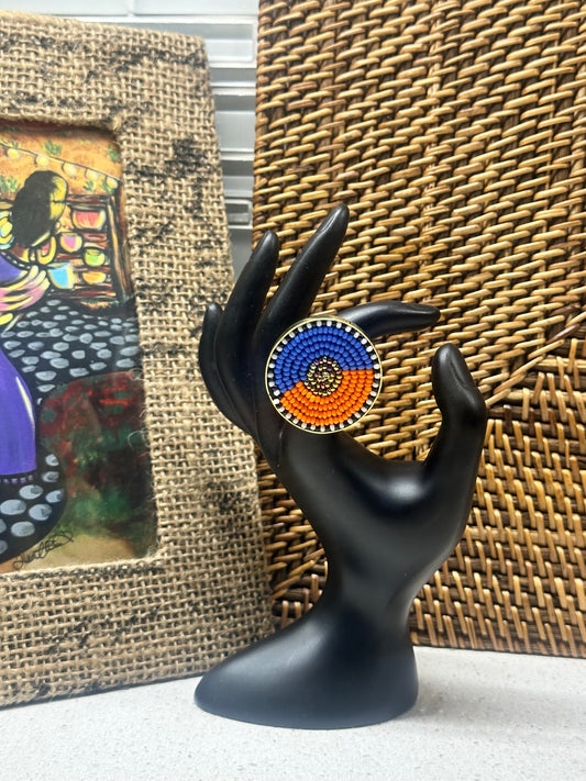 Umoja Sunrise Beaded Brass Ring