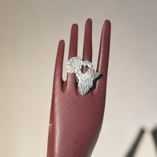 Heart of Africa Silver Ring