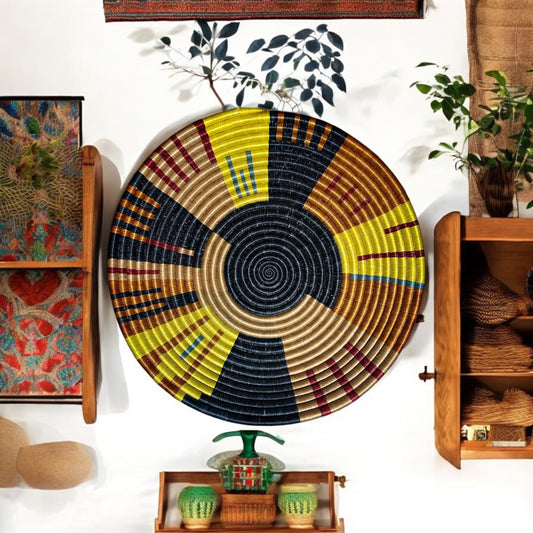 Golden Harmony Woven Basket (Large)