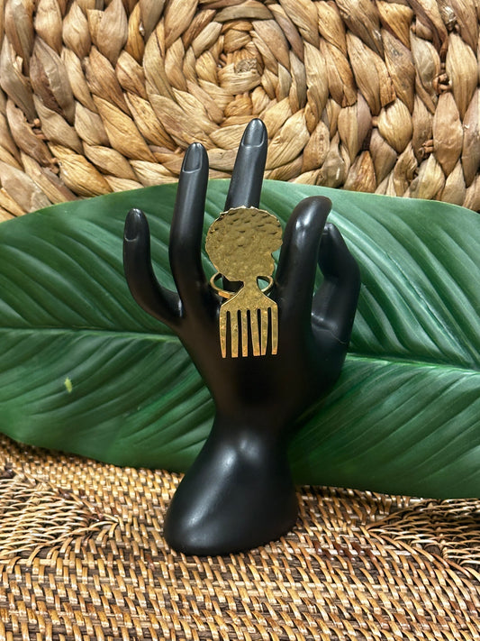 Nubian Beauty Brass Ring