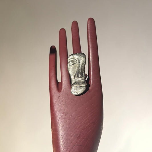 Ancestral Face Silver Ring