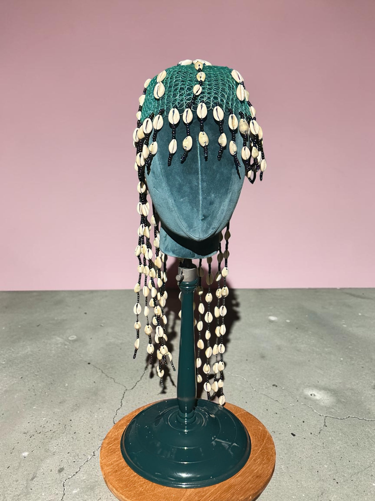 Emerald Spirit Cowrie Shell Headpiece